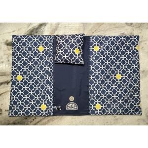 DMC Armchair Needlework Organizer Blue White 20" x 12.25" Dimensions